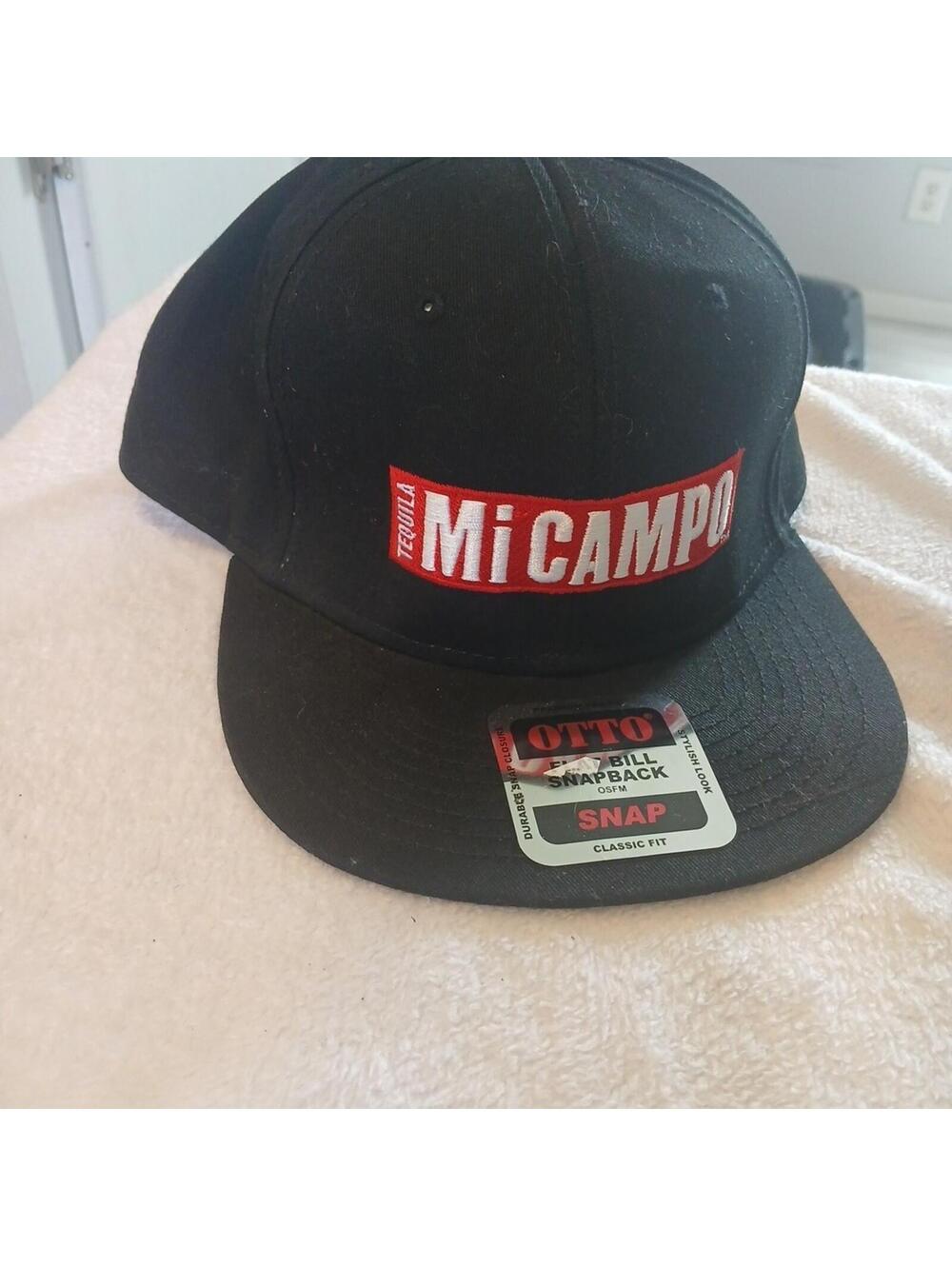 OTTO New Flat Bill SnapBack Mi Campo Tequila Hat Black Classic Fit Streetwear